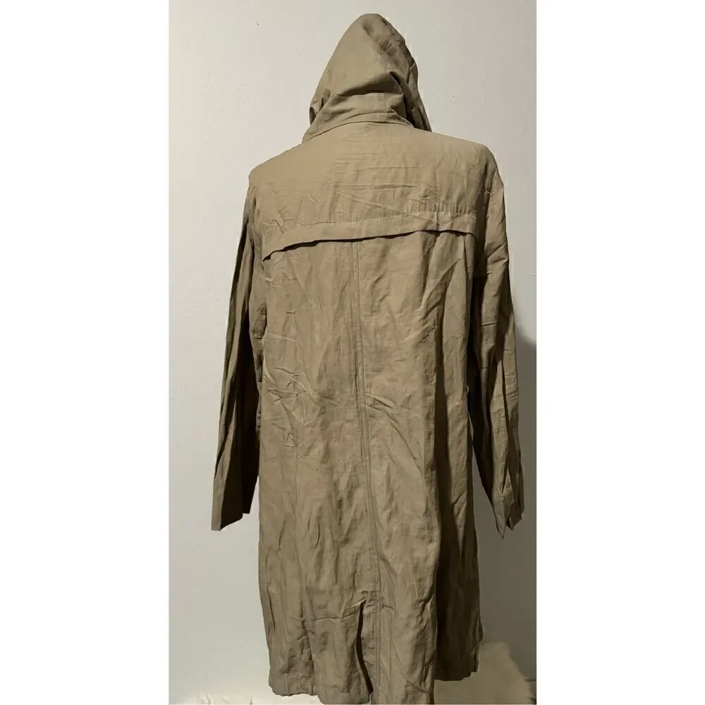 Eileen Fisher Anorak organic cotton hooded jacket M